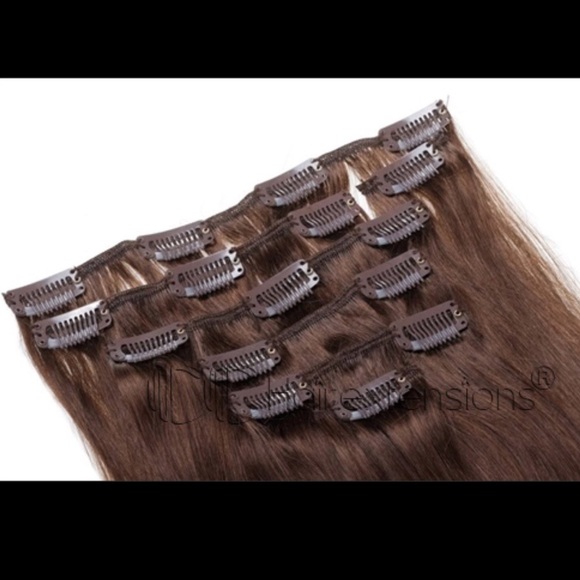 NWT 24” Medium Brown 160g REAL hair extensions - Picture 6 of 7